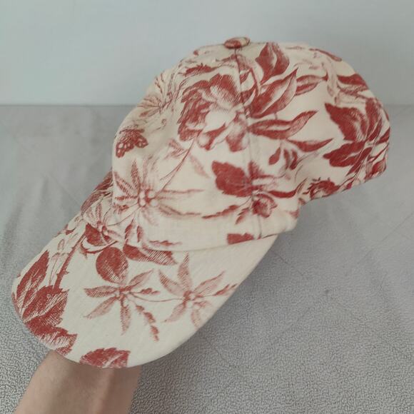 Gucci Herbarium Baseball Cap Size Medium 57 Cream Red Floral Adjustable - Picture 3 of 10